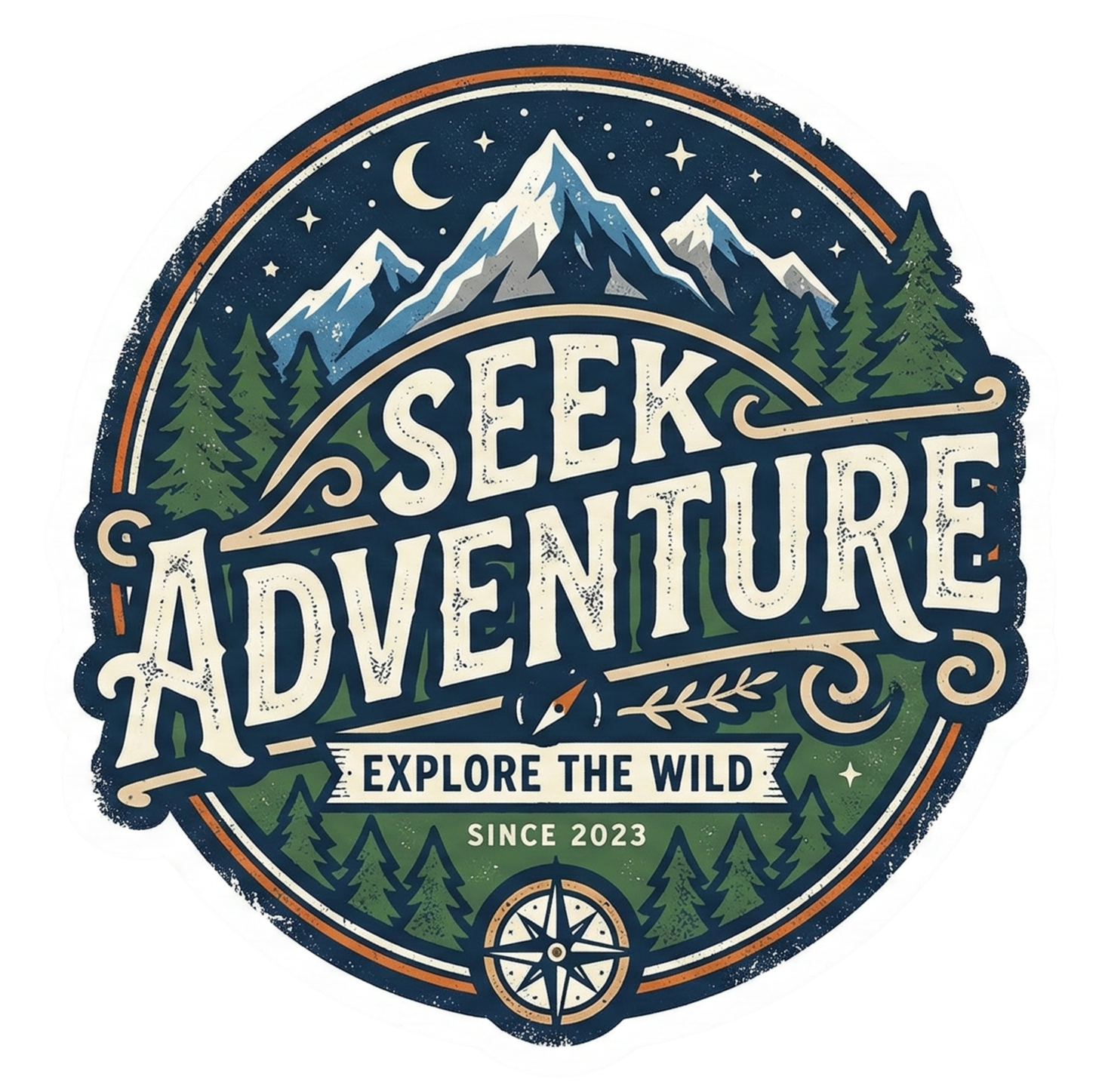 Seek Adventure – Explore the Wild Travel Sticker