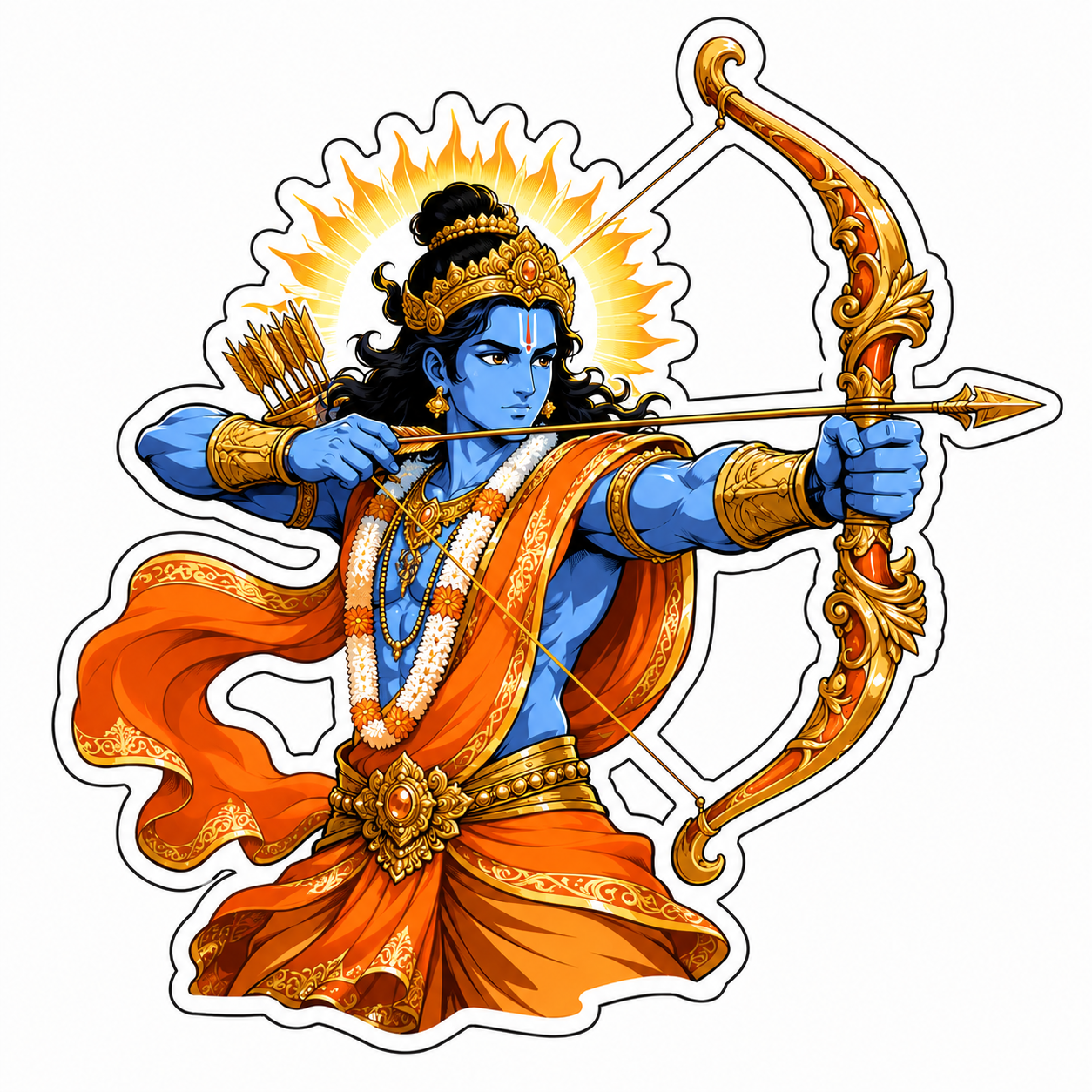 Lord Ram Archer Sticker – Divine Warrior Vinyl Decal